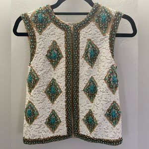 Rare Vintage Valentina Ltd 1960s Hand-beaded vest